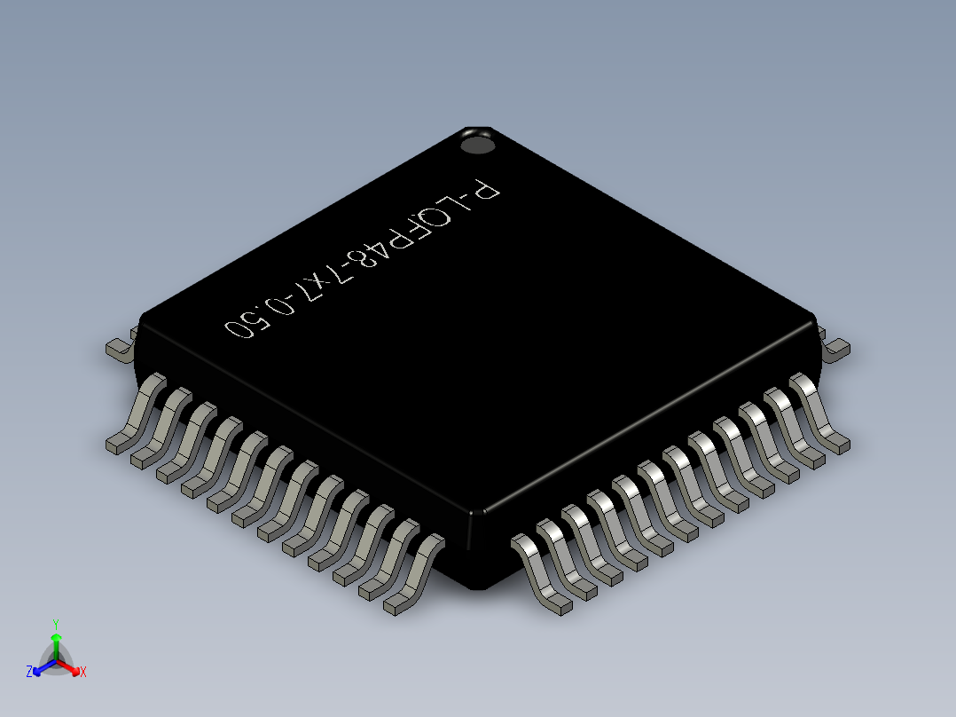 元器件<span style='color: red'>3D</span>封装LQFP48-7x7-0_5079