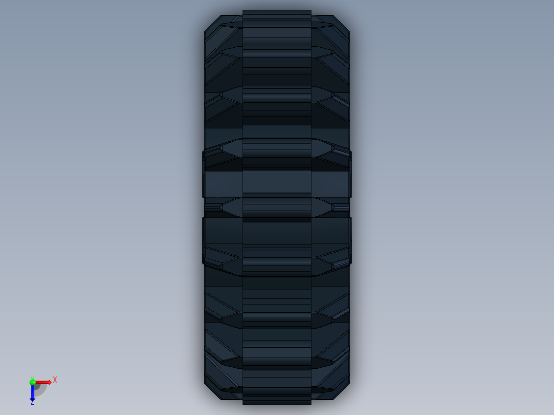 32269 Black Technic Gear 20 Tooth Double Bevel.SLDPRT俯视图