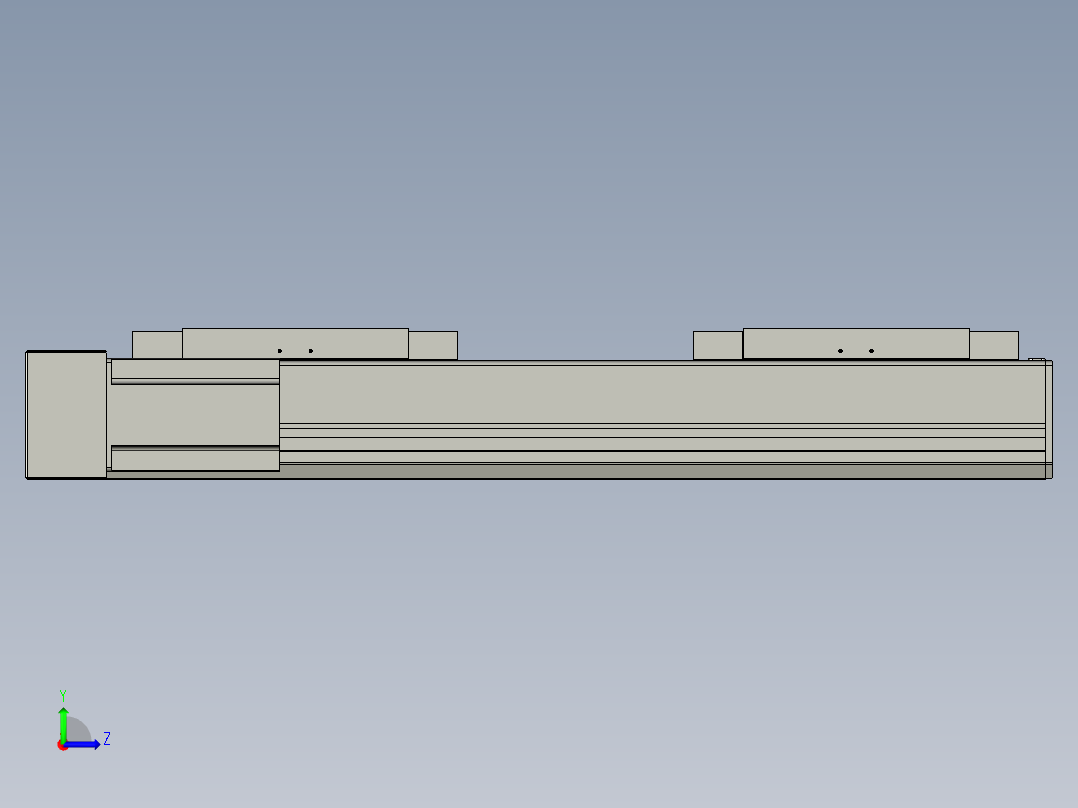 直线模组LHC17-S350-L设计图纸左视图