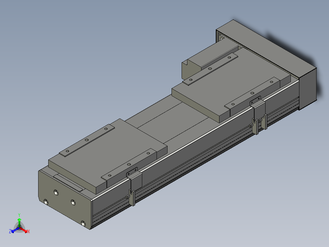 直线模组LHC17-S350-L设计图纸正等轴测图