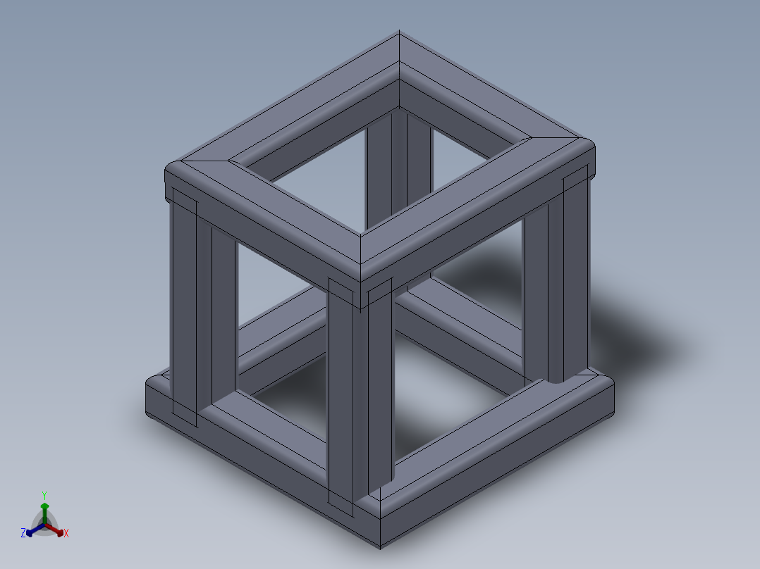 结构件 焊件正等轴测图
