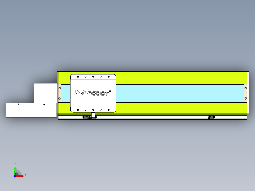 威洛博VBC同步带传动一无尘环境VBC17-L45-S450-BL-ZP75-C3前视图