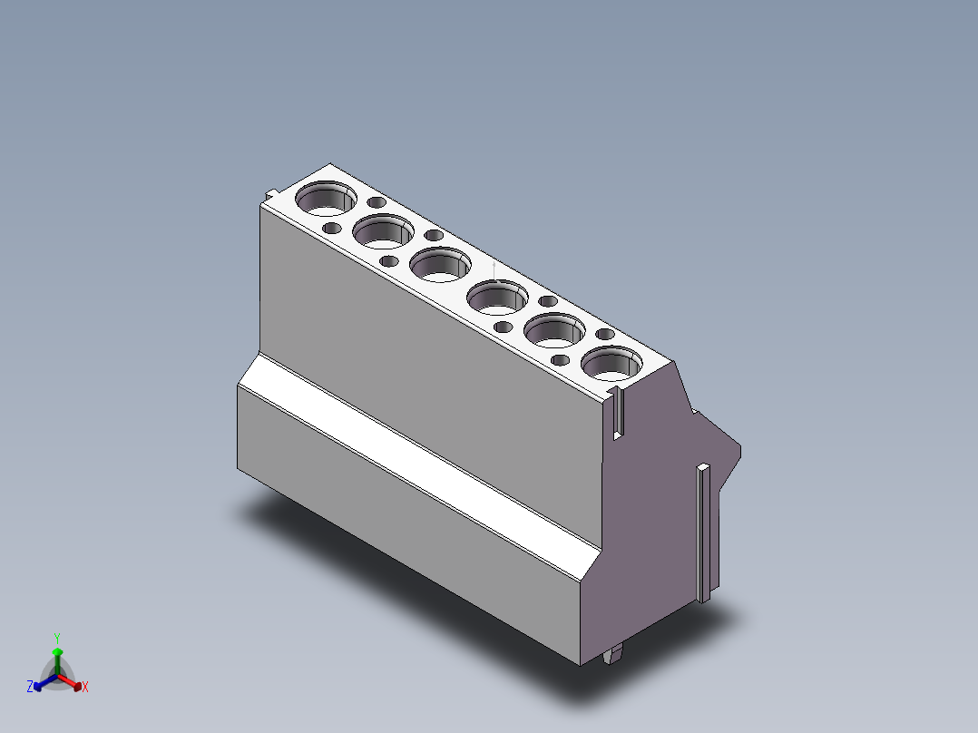 工业双绞线接线端子正等轴测图