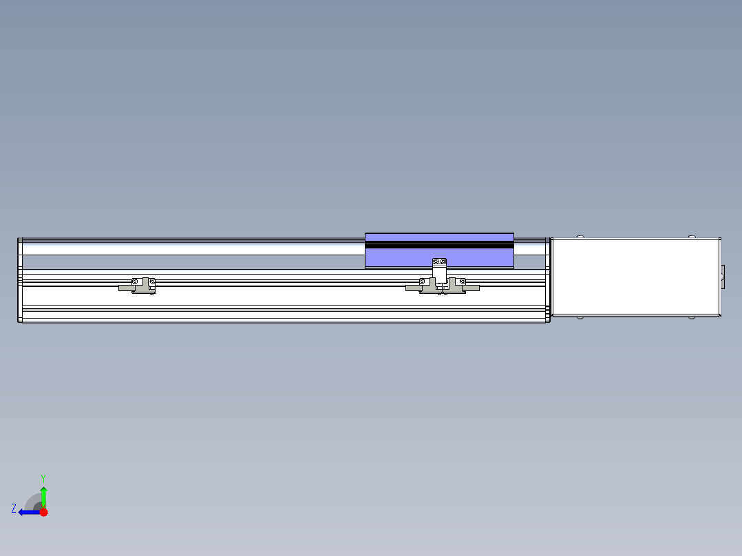 同步带滑台-半封闭B17H-L50-S300-R-P75-D3右视图