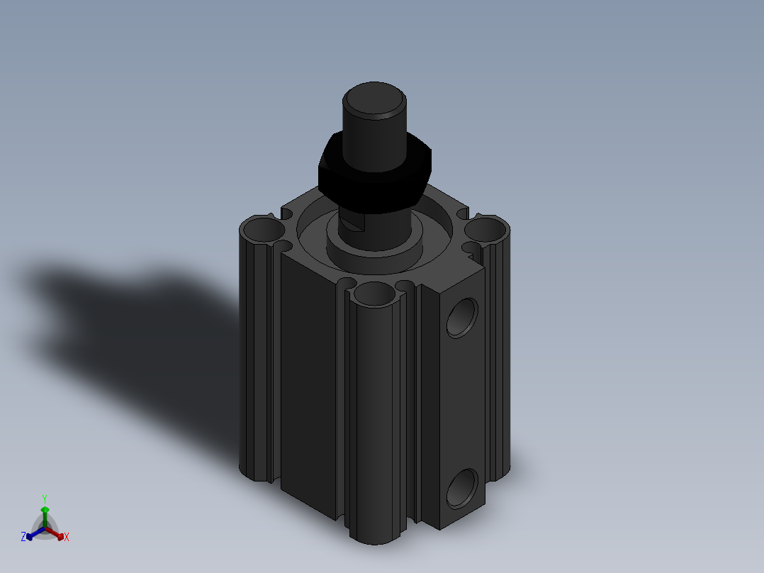 气缸CDQ2B32-30DMZ正等轴测图