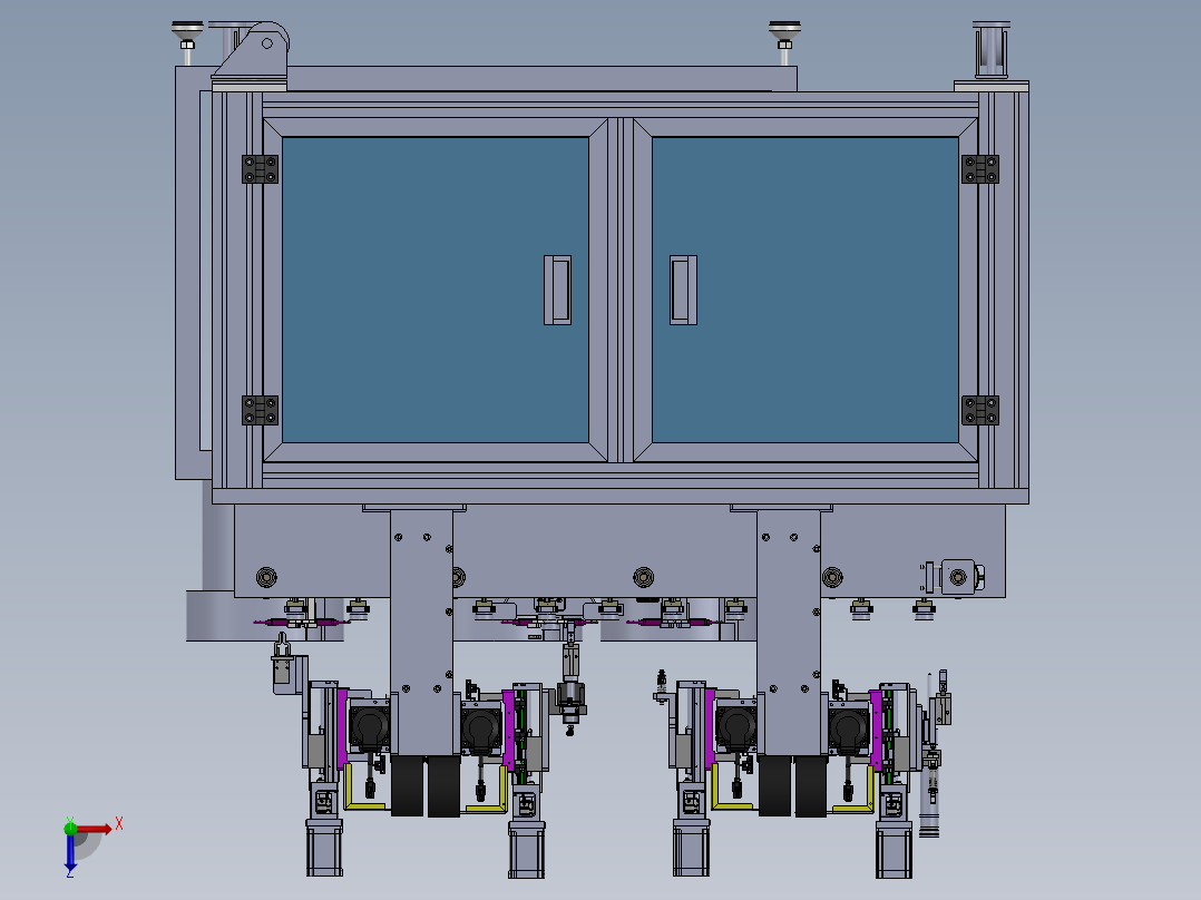铜柱胶壳铁片组装机sw16可编辑俯视图