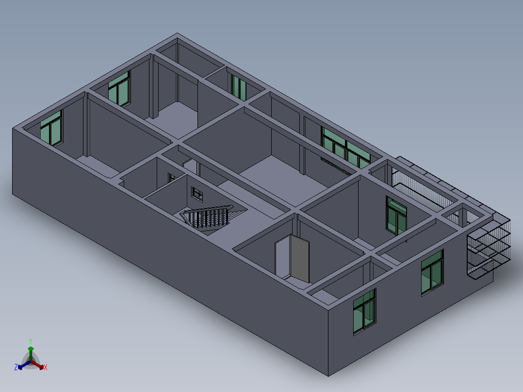 我家的3D模型正等轴测图