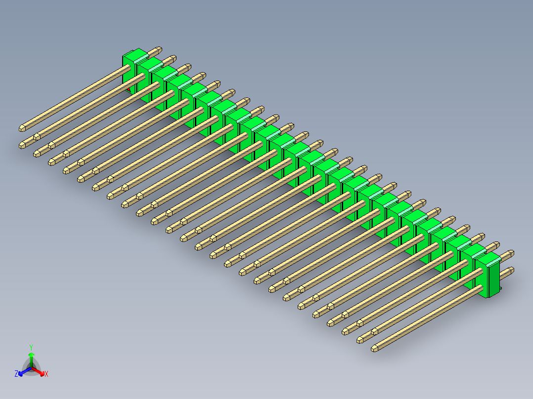 彩色公头100mil（2.54mm）系列-DS1021_green_2x25p_100mil_Type19_rev1.0