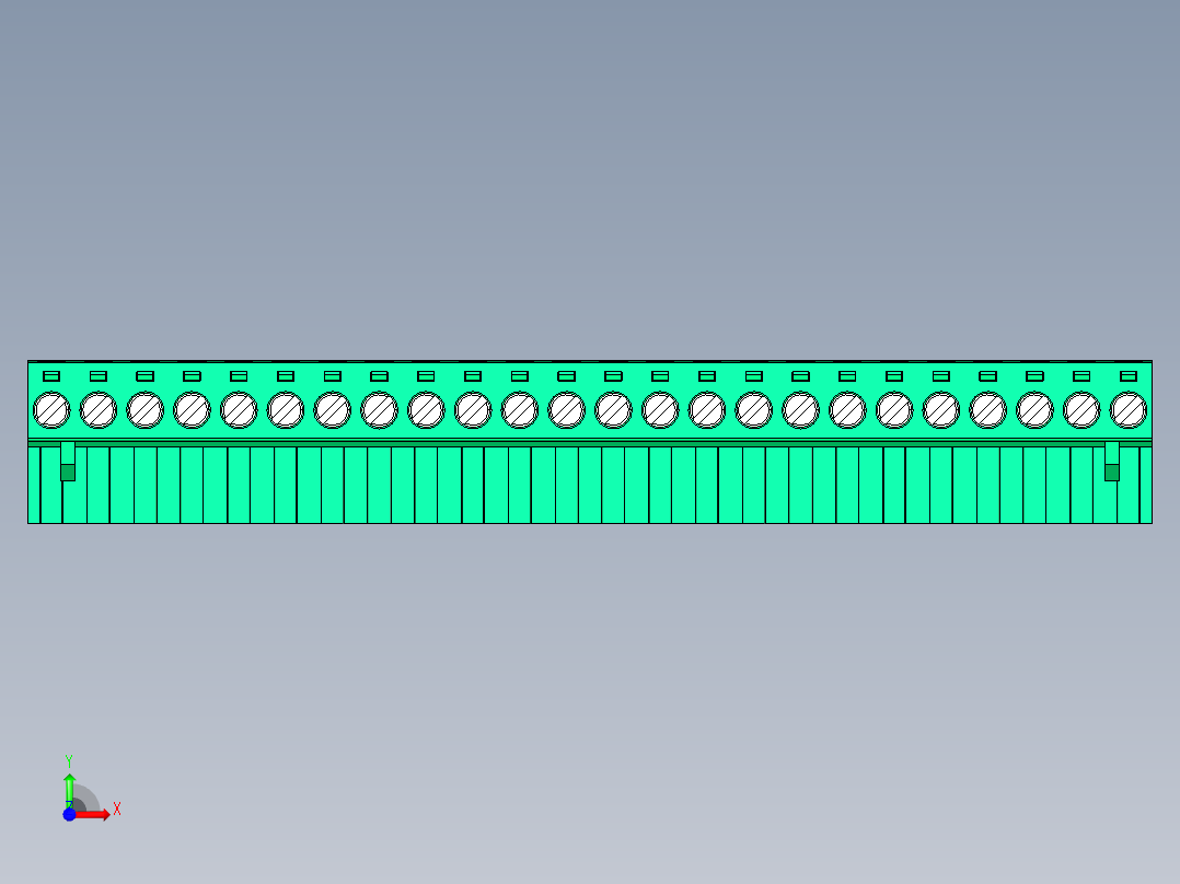 DEGSON 2EDG 系列 5.0mm 可插拔接线端子组-2EDGK-5.0-24P-14-00AH前视图