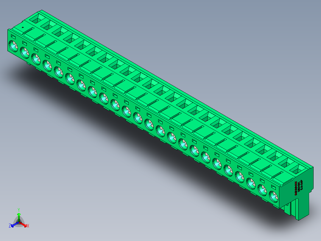 DEGSON 2EDG 系列 5.0mm 可插拔接线端子组-2EDGK-5.0-24P-14-00AH正等轴测图