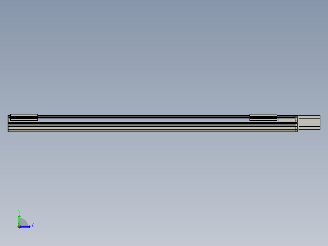 直线模组LHA17-S1300-M设计图纸左视图