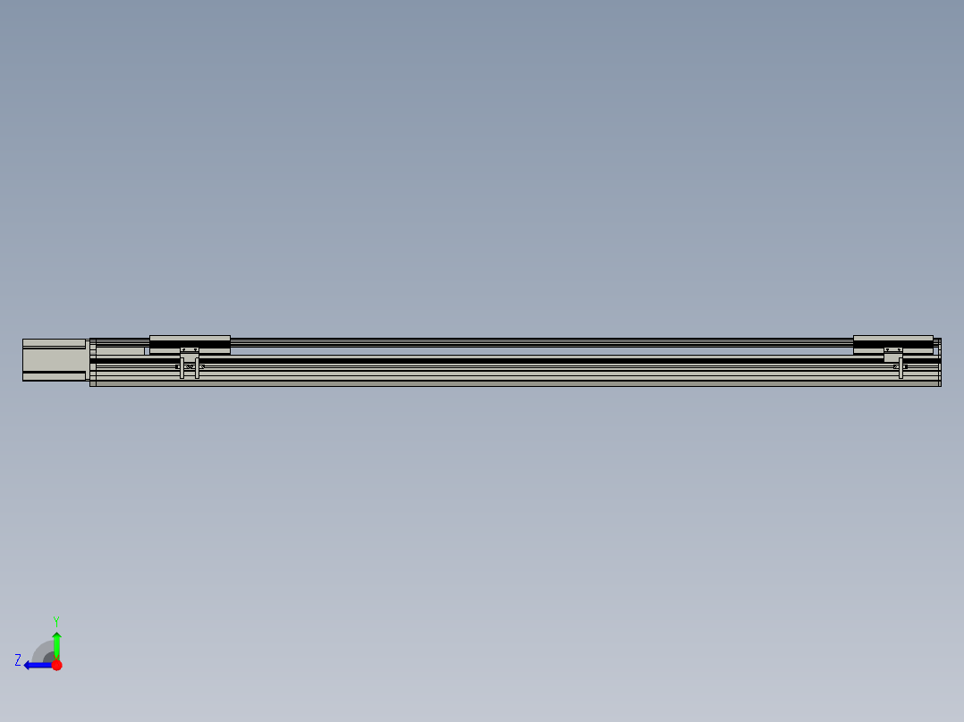 直线模组LHA17-S1300-M设计图纸右视图
