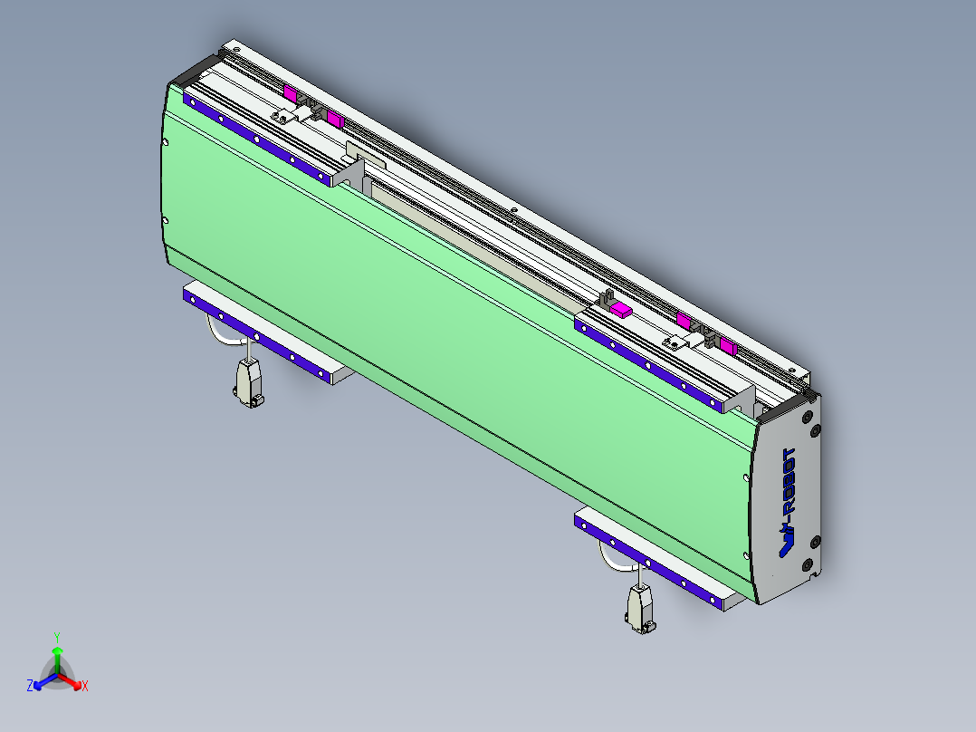 威洛博VL系列直线电机模组-2VL22H3-S300正等轴测图