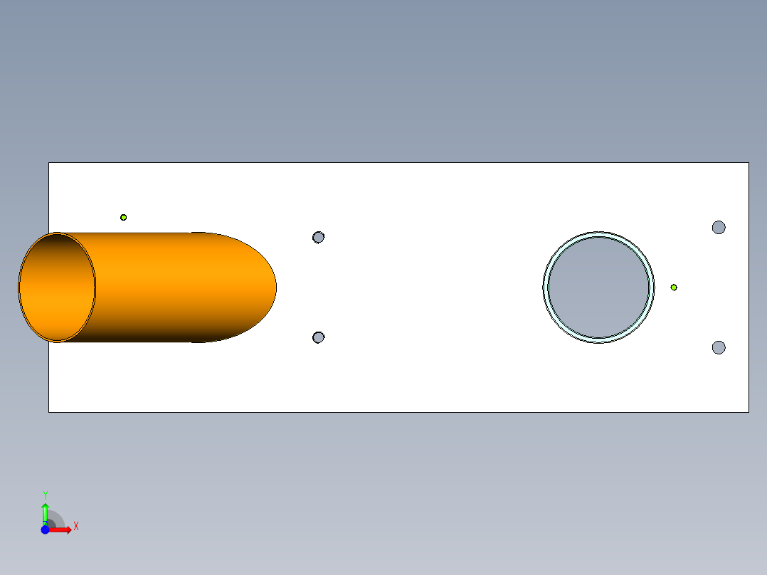 注塑机料罐滑台前视图