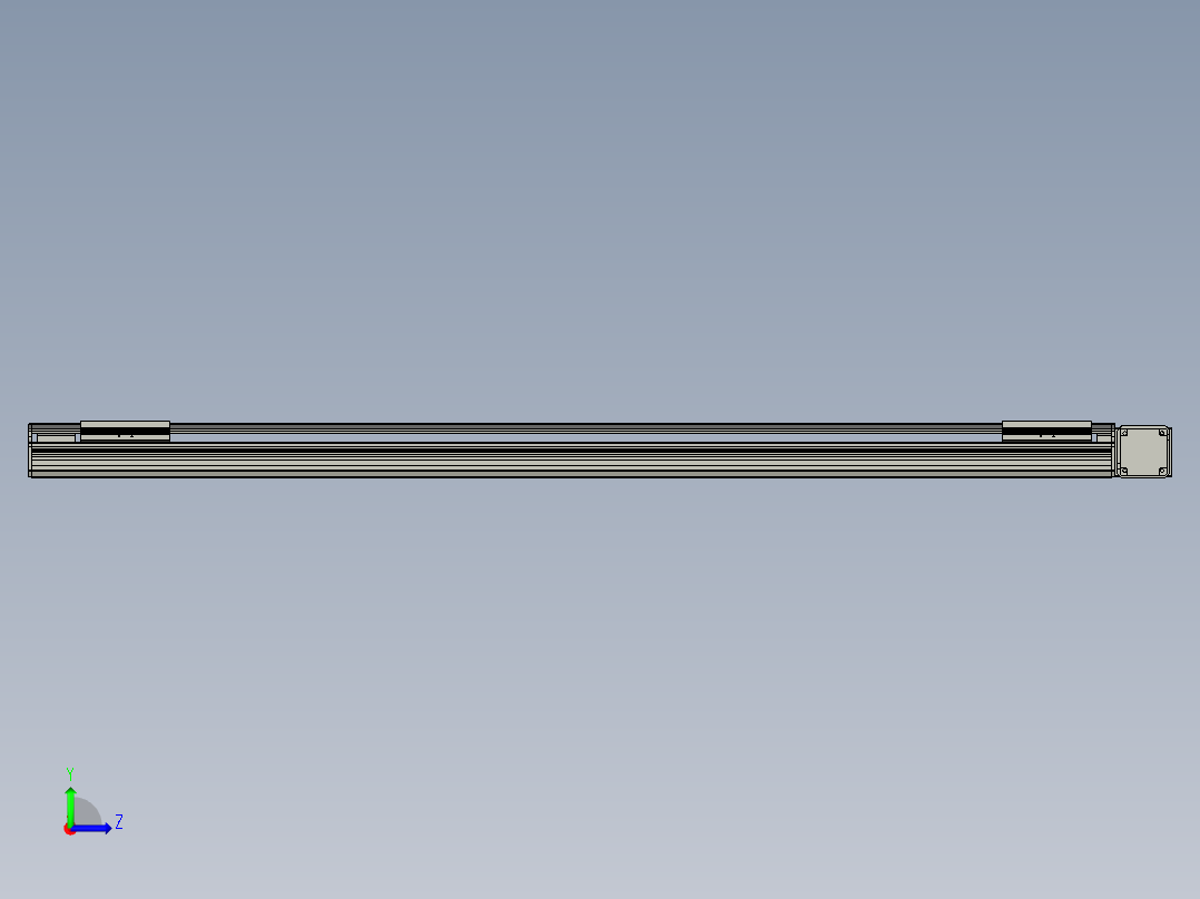 直线模组LHB17-L40-S1550-R(B)设计图纸左视图