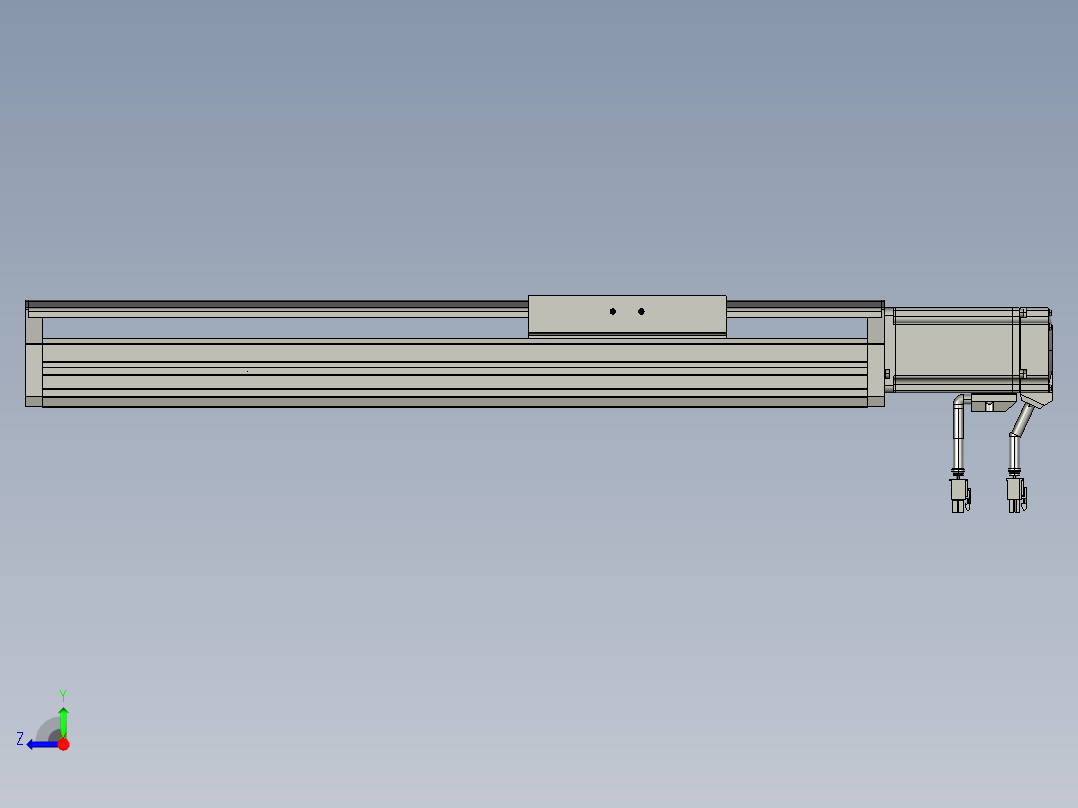 东锦丝杆传动-直线滑台模组DH135-C-L10-S300-BC-P400W-C3右视图