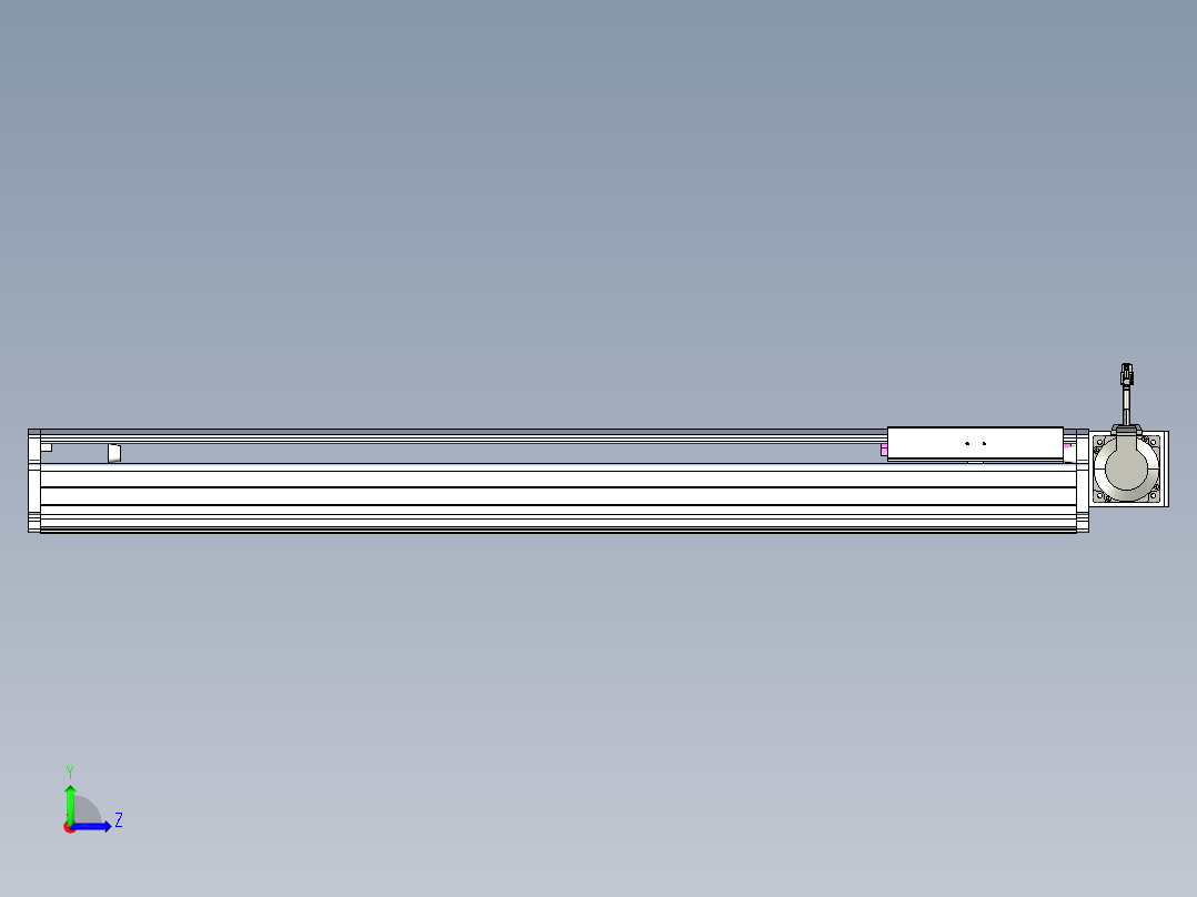 东锦同步带传动-直线滑台模组DH210B-L150-S900-BL-P750W-C3左视图
