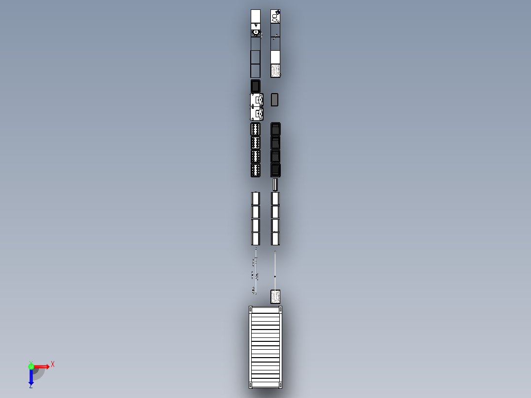移动水产养殖集装箱俯视图
