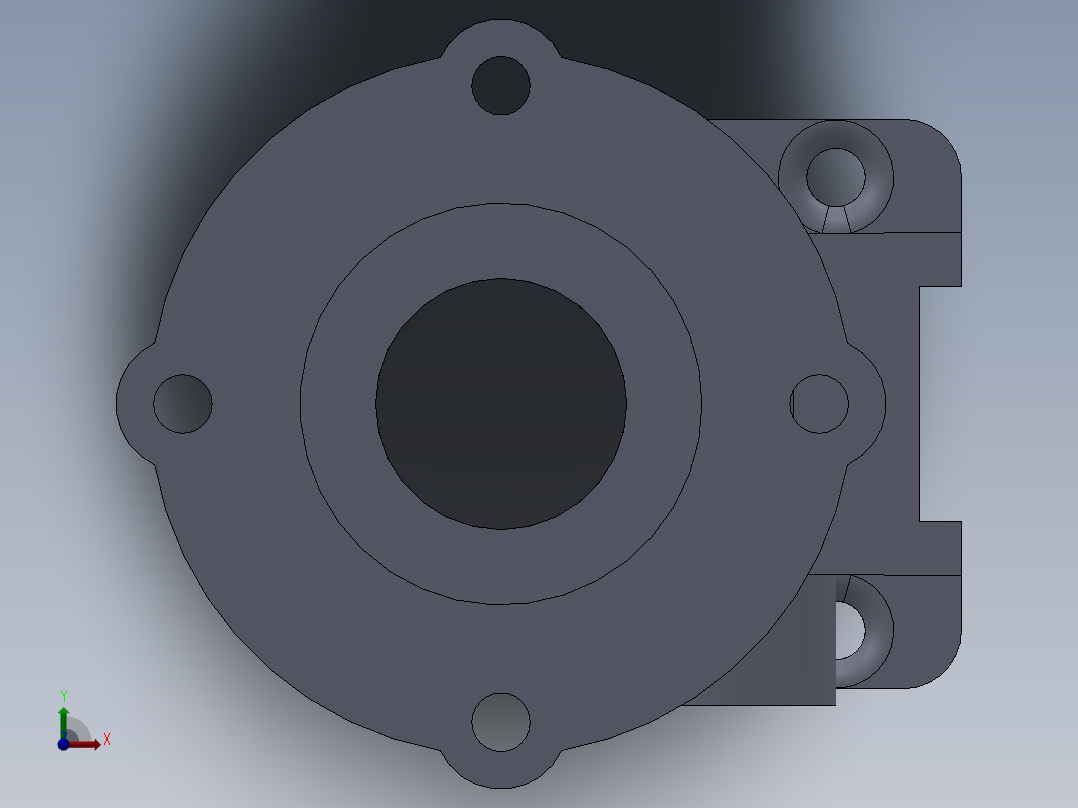 A7V型泵缸体加工工艺及铣顶面夹具设计前视图