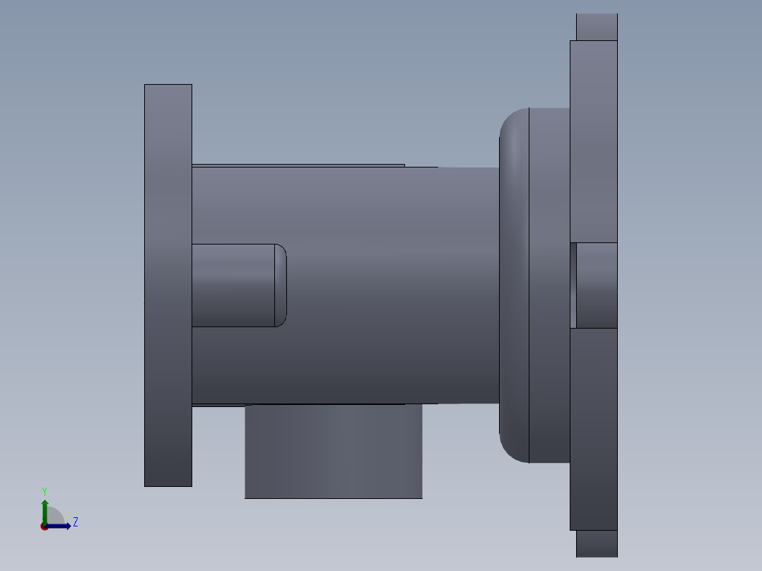 A7V型泵缸体加工工艺及铣顶面夹具设计左视图