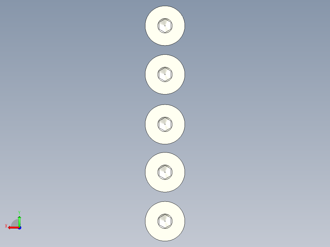 内六角螺栓-M10 Set_CSK Allen Bolt后视图