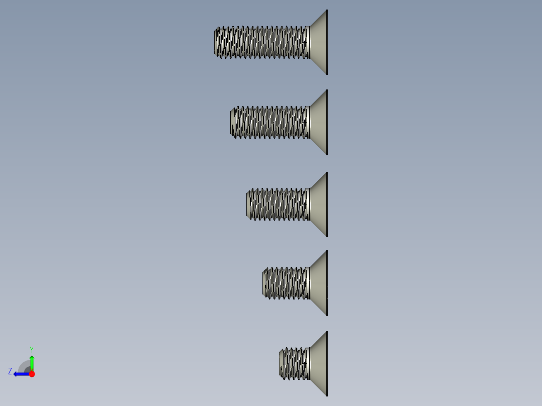 内六角螺栓-M10 Set_CSK Allen Bolt右视图