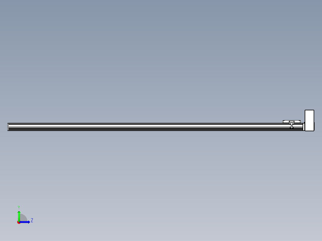 同步带全封闭直线模组TPA-HCB-105D-90-L1900-LU-Y-P20-N3左视图