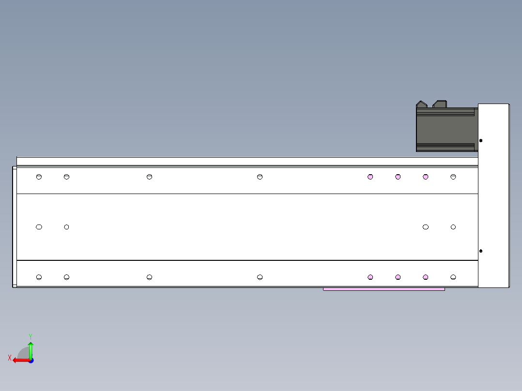 VF丝杆传动-一般环境VF22-L20-C-S500-BR-P75-C4后视图