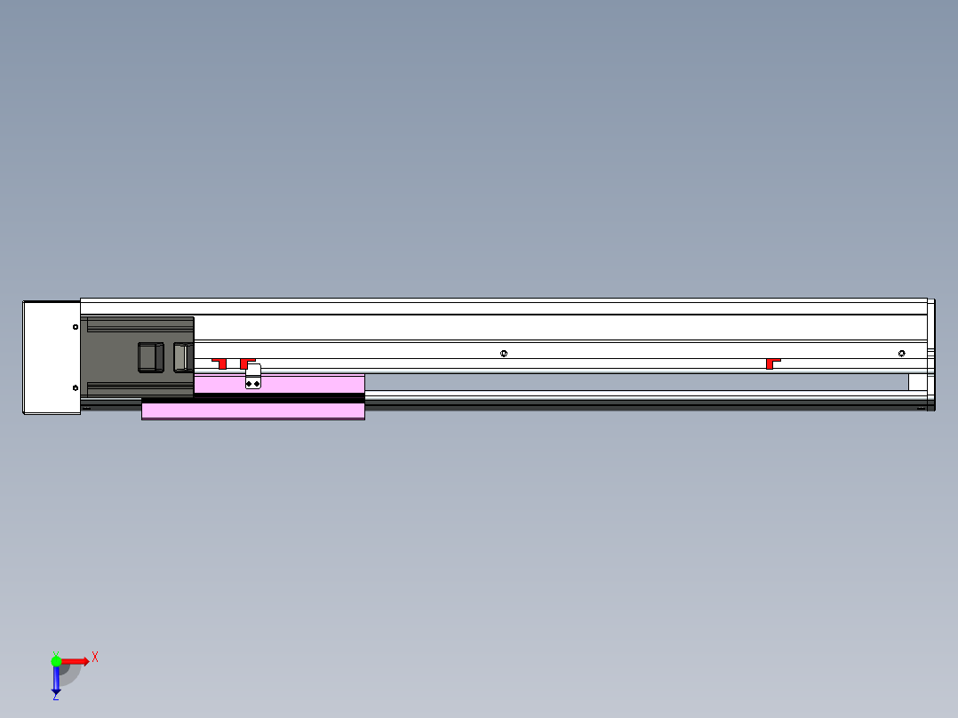 VF丝杆传动-一般环境VF22-L20-C-S500-BR-P75-C4俯视图