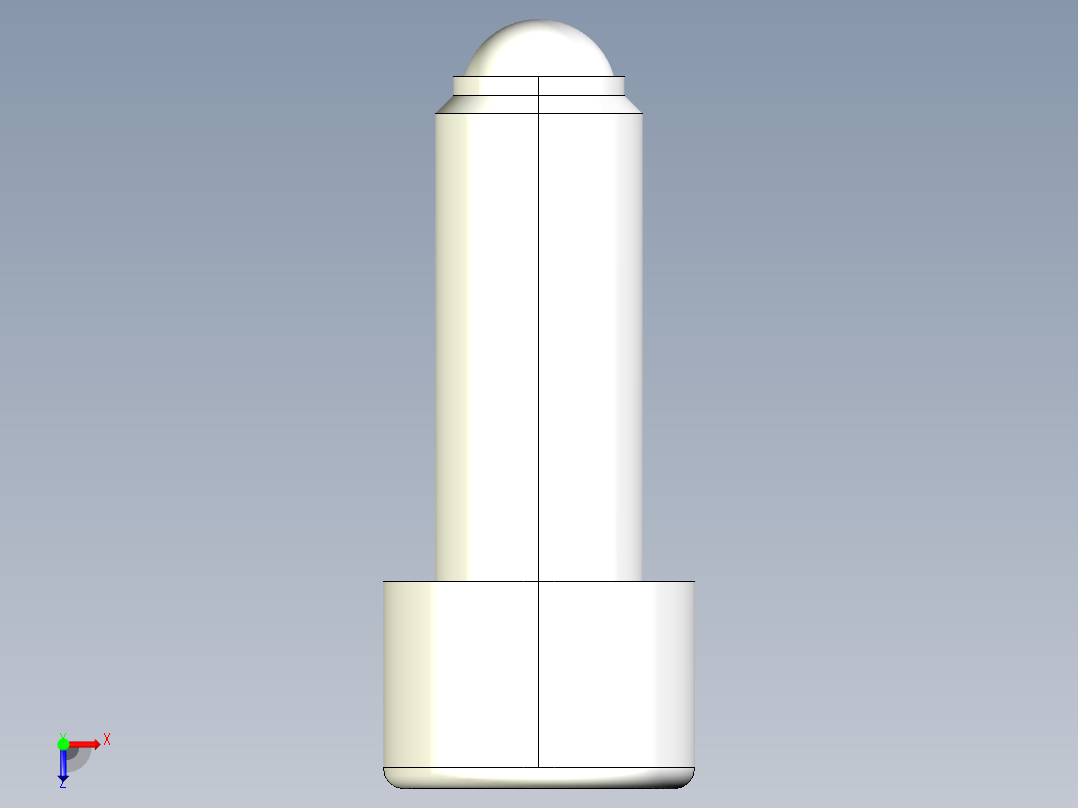 全圓定位珠螺絲(有頭)2271-3D多系列多零件图纸模型俯视图