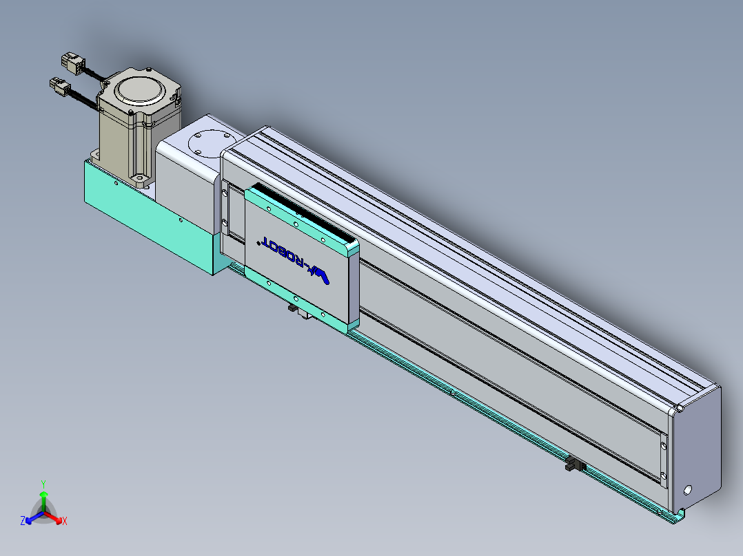 威洛博VBC同步带传动一无尘环境VBC14-L45-S400-BL-ZP75-C3正等轴测图