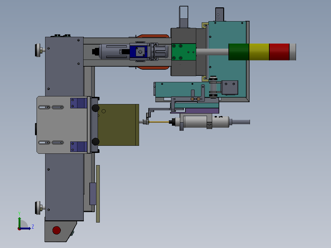 桌面式全自动锁螺丝机左视图