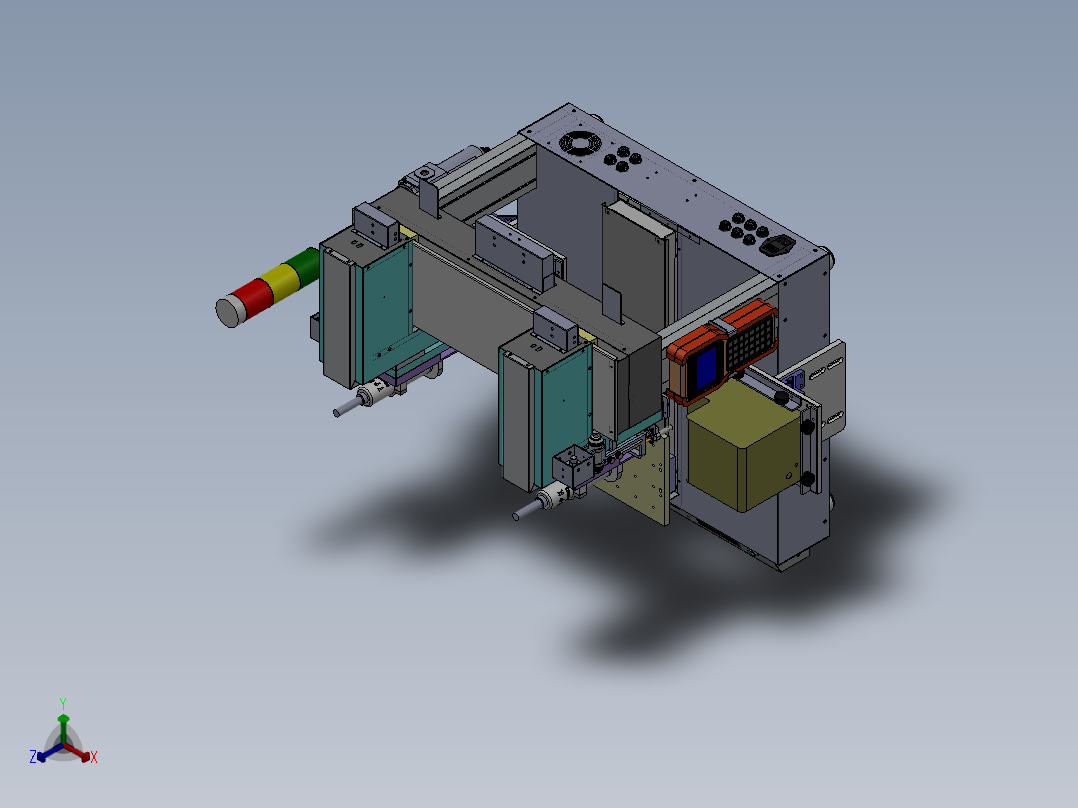 桌面式全自动锁螺丝机正等轴测图