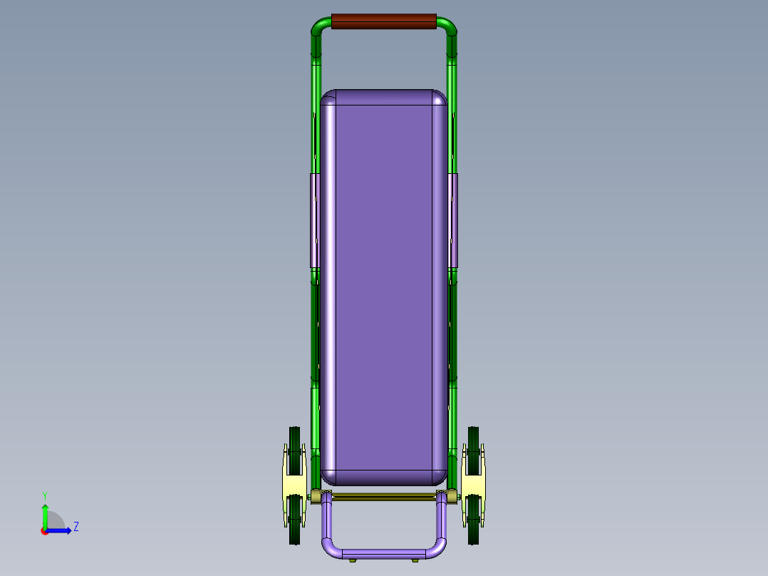 行李手拉机场箱包车左视图