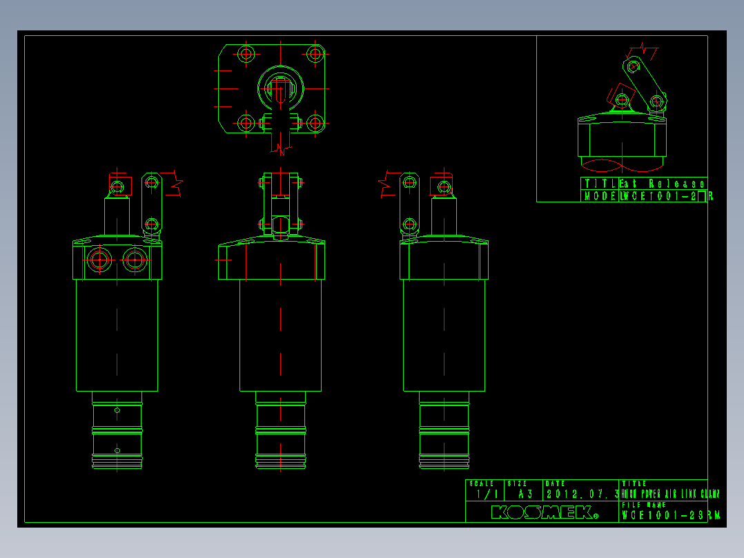 KOSMEKWCE1001-2SRM多系列多零件图纸模型多系列多零件图纸模型