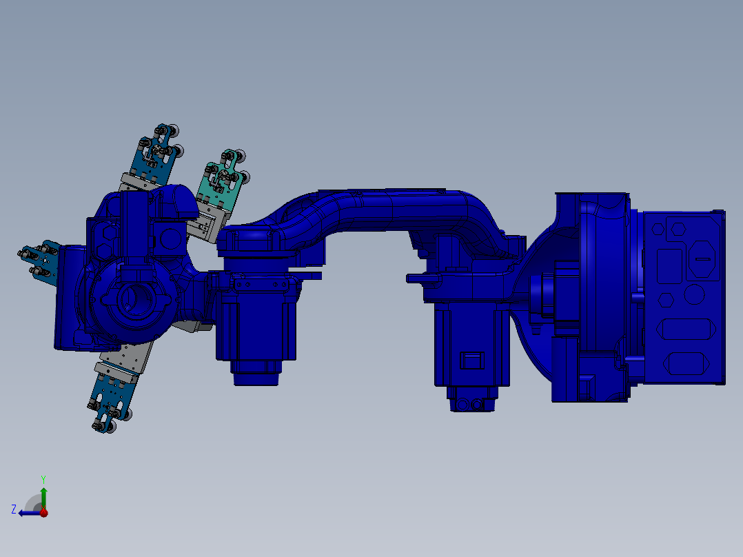 机器人取料检测抓手sw18可编辑右视图