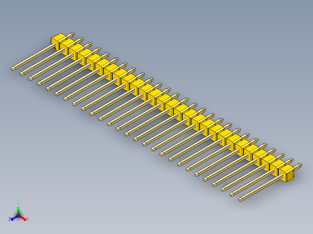 彩色公头100mil（2.54mm）系列-DS1021_yellow_1x27p_100mil_Type5_rev1.0