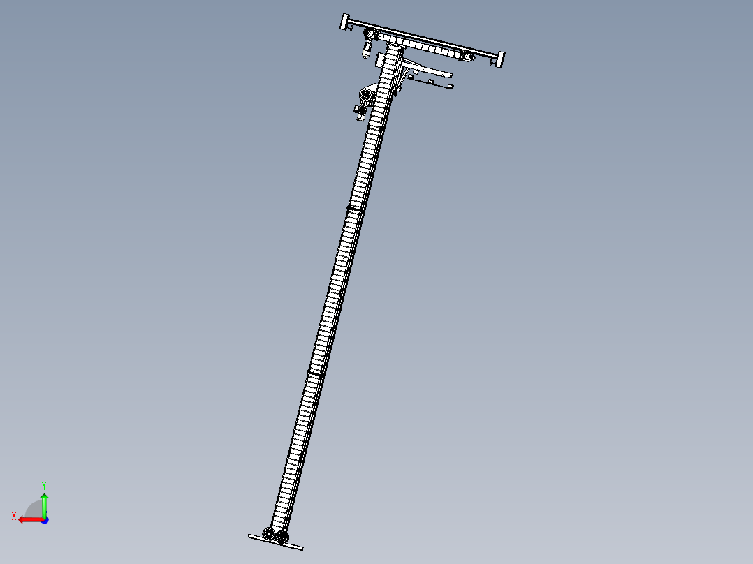 自动化大型堆垛机 非标自动化设备3D图纸3D模型后视图