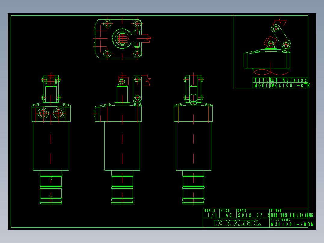 KOSMEKWCE1001-2GCM多系列多零件图纸模型多系列多零件图纸模型