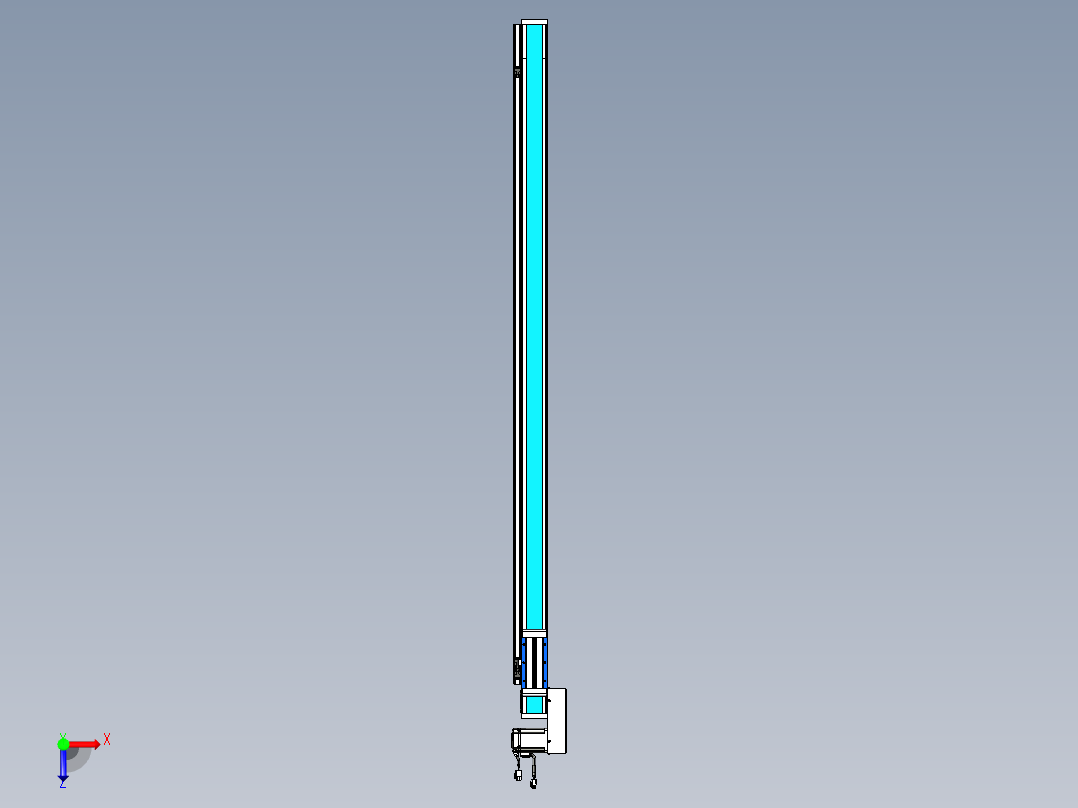 威洛博LB.GB同步带传动--欧规系列LB6A-L65-S1450-BL俯视图