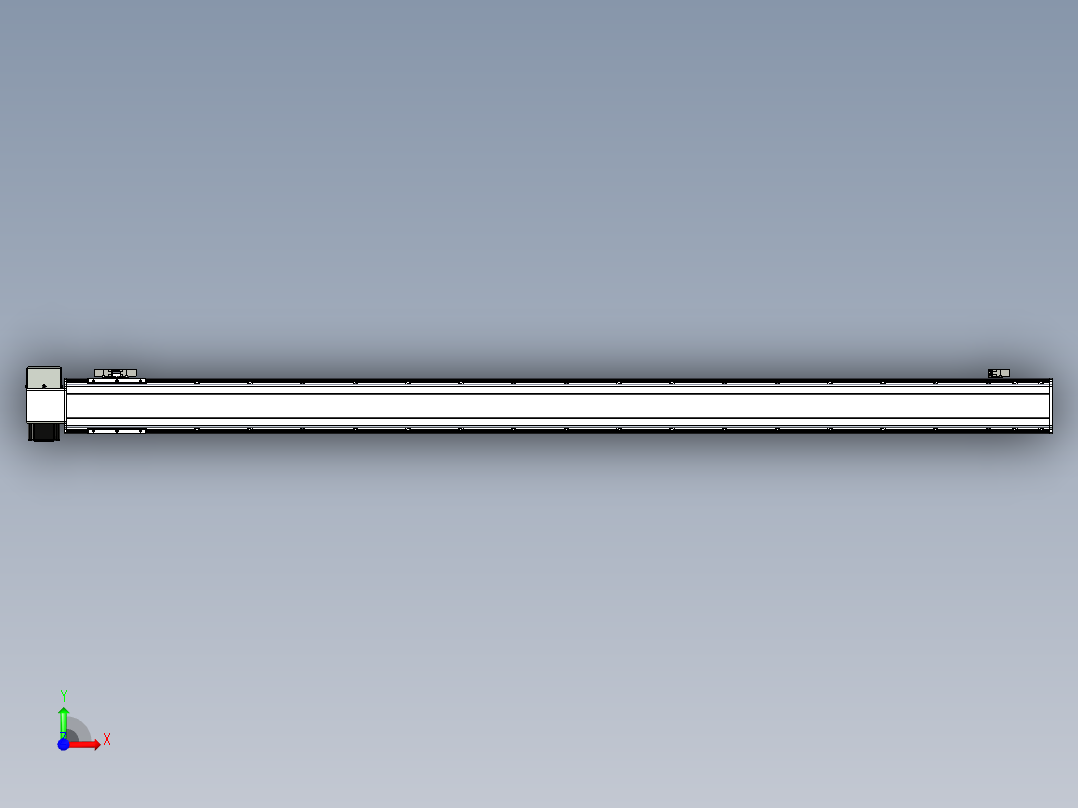 同步带滑台-半封闭B10H-L45-S1650-RD-P40-D3前视图