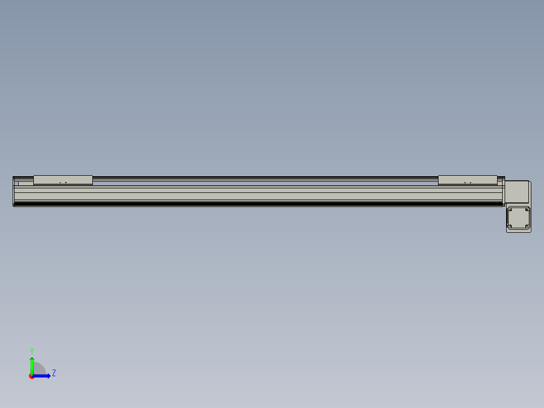 直线模组LHB21-L40-S1550-RD设计图纸左视图
