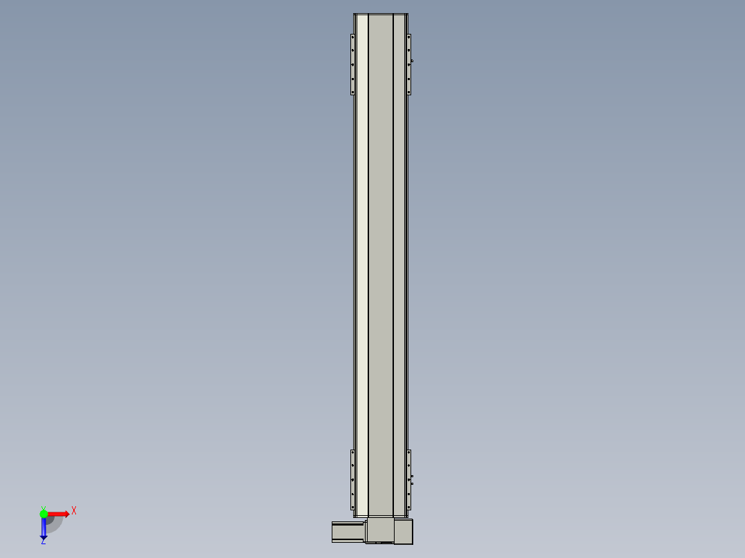 直线模组LHB21-L40-S1550-RD设计图纸俯视图