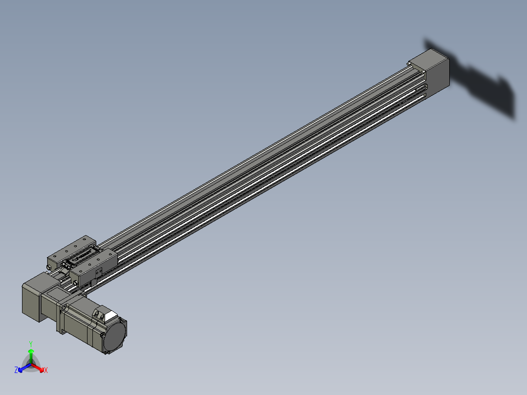 威洛博直线电机模组EB4-L80-S700-L-57-MS3正等轴测图