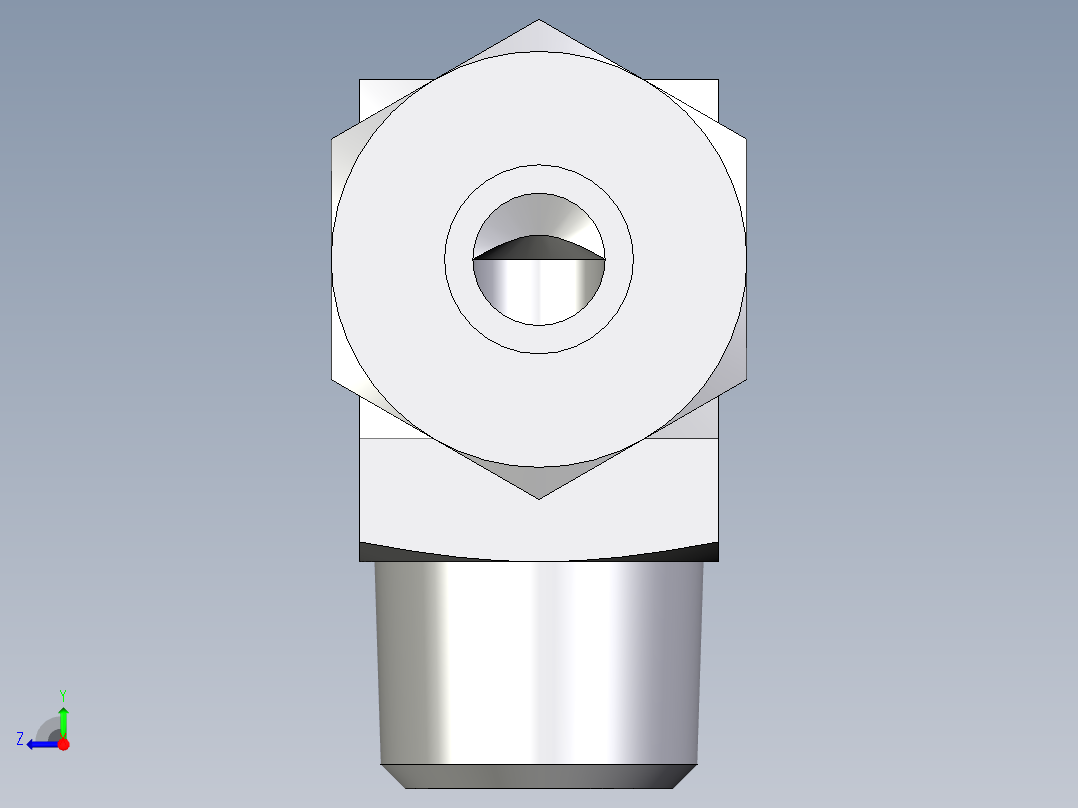 卡套式工业通用硬管接头EO_Male_stud_elbow_WE10SRCF右视图