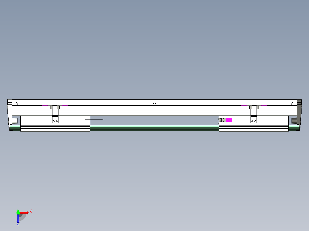 威洛博VL系列直线电机模组-2VL22H3-S350俯视图