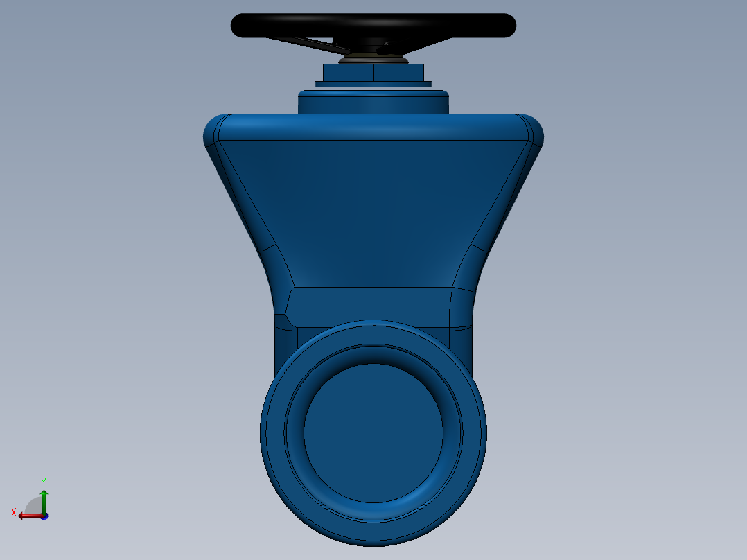 胶管阀门后视图