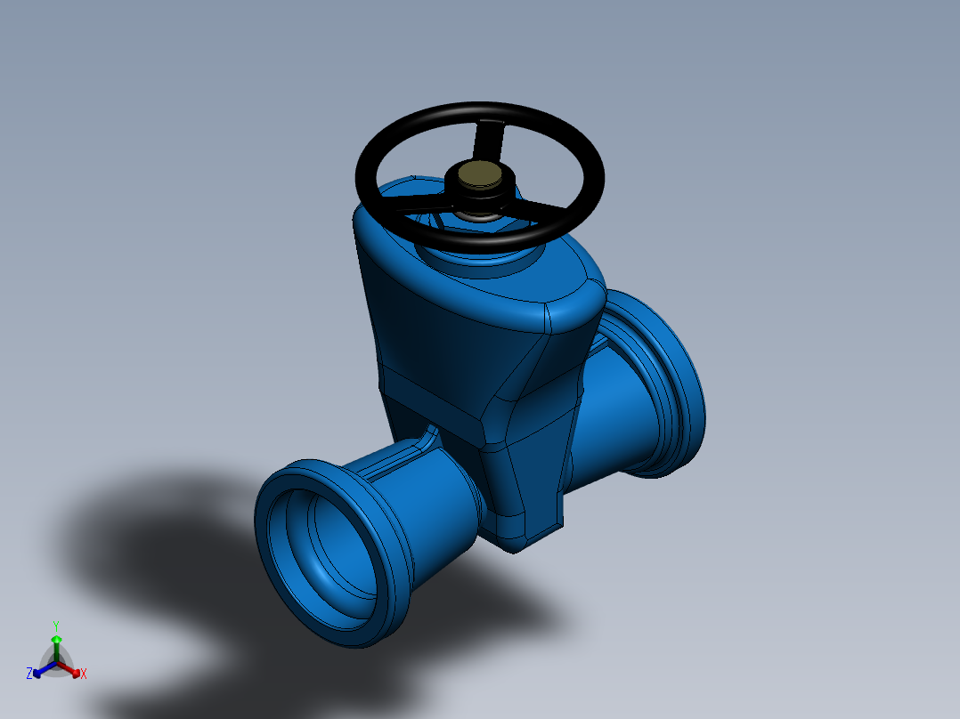 胶管阀门正等轴测图