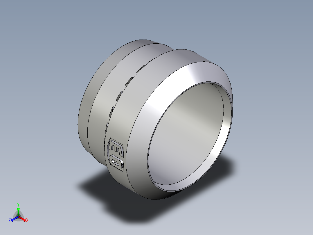 卡套式工业通用硬管接头Progressive_stop_ring_PSR12LX正等轴测图