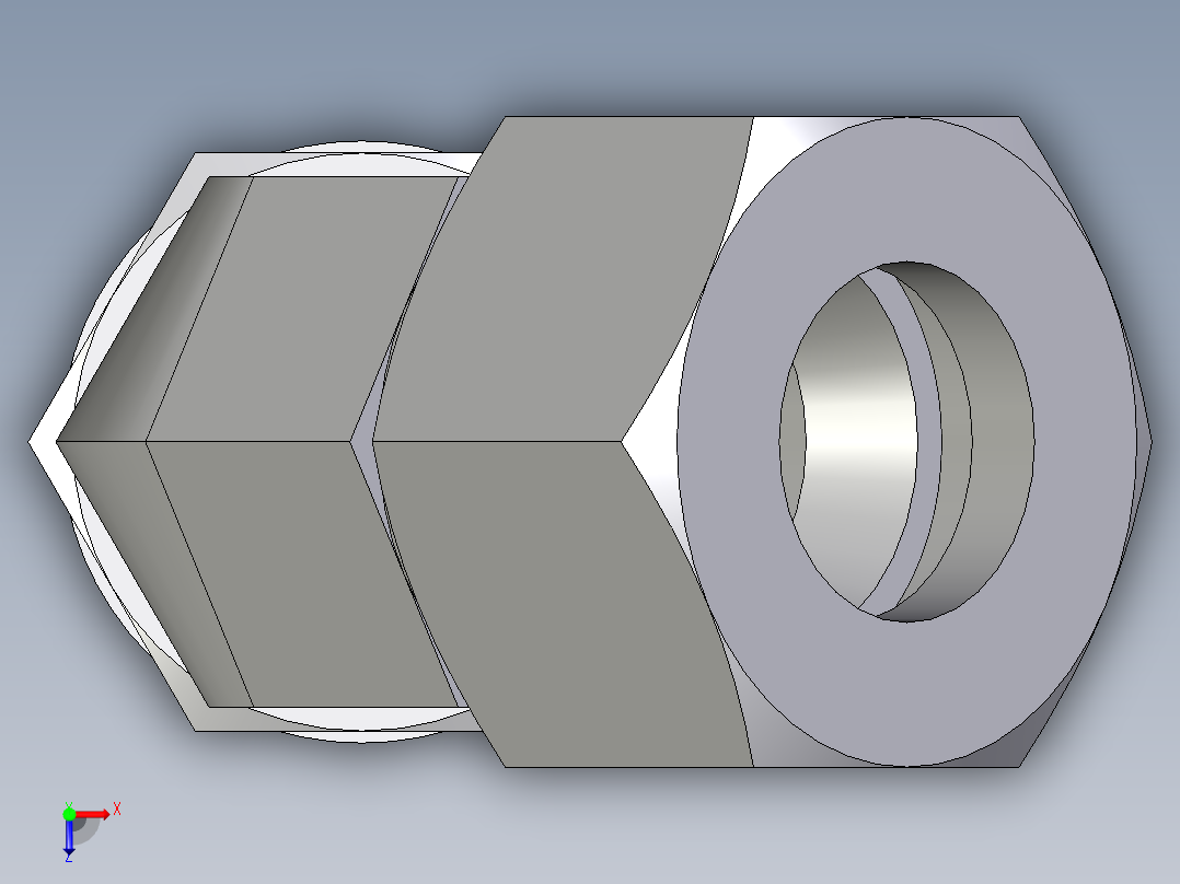 卡套式工业通用硬管接头EO_Adjustable_locknut_45_deg_elbow_VEE15ZLMORCF俯视图